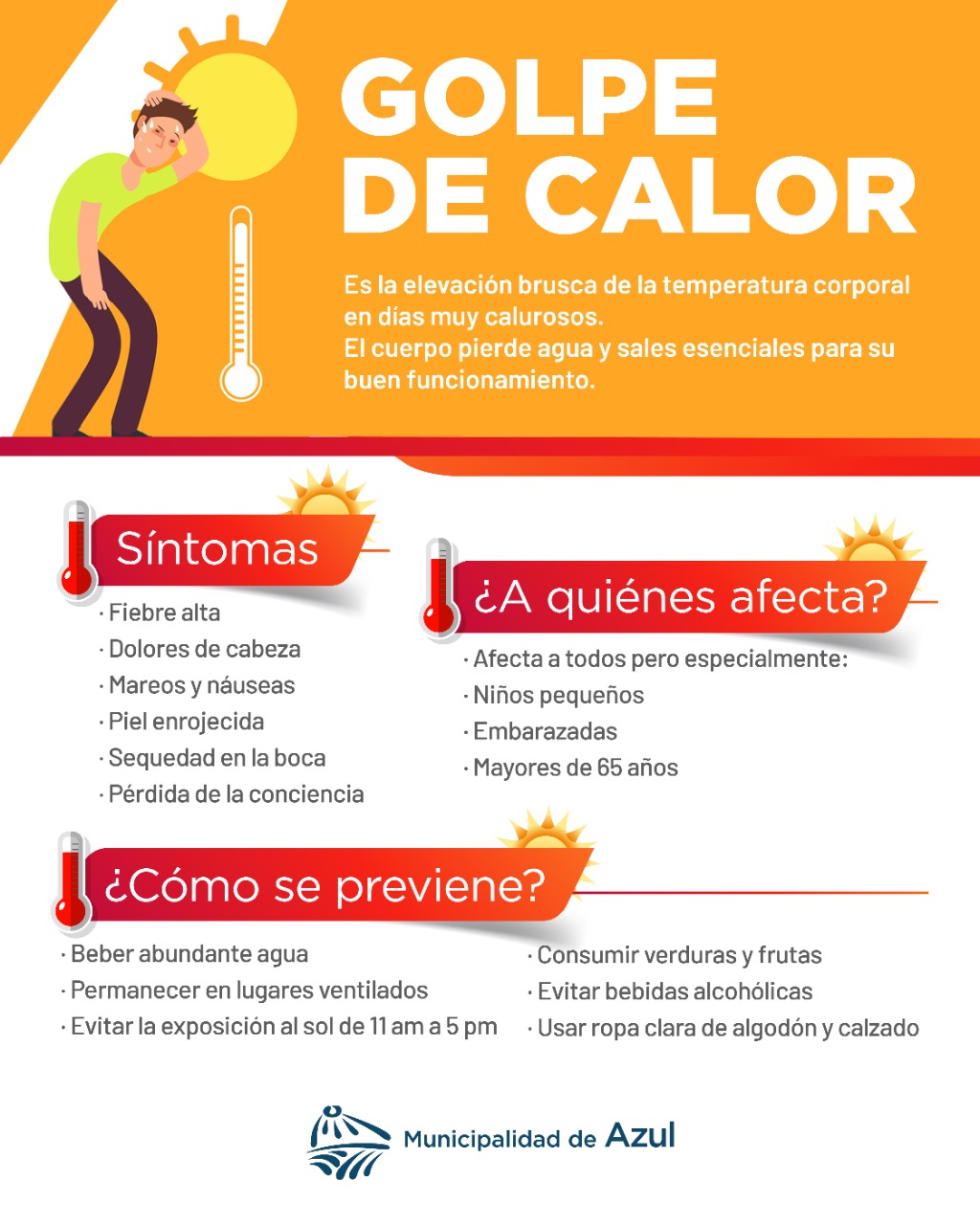 Prevención Del Golpe De Calor – Municipio De Azul