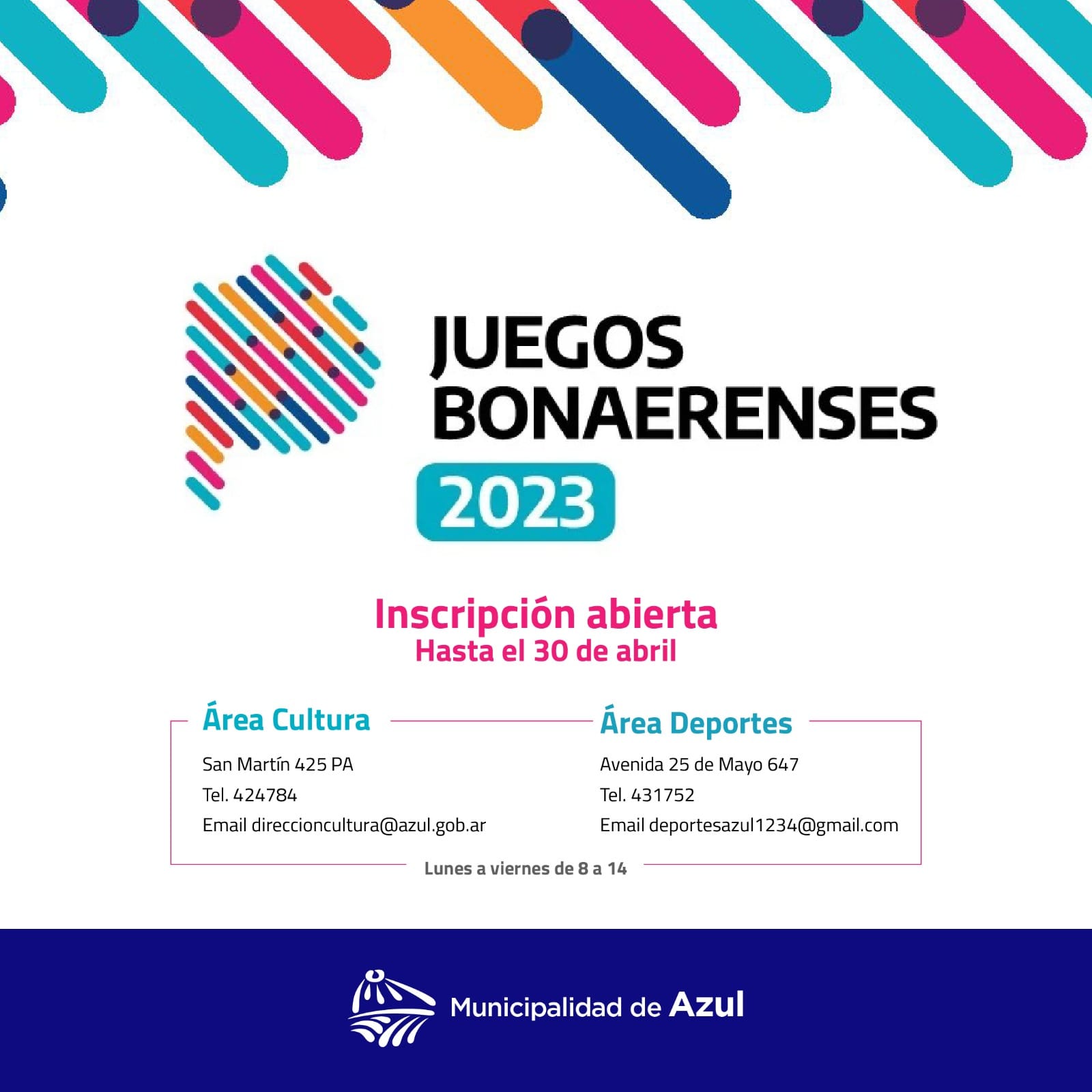 Inscripci N A Los Juegos Bonaerenses En Azul Chillar Y Cachar